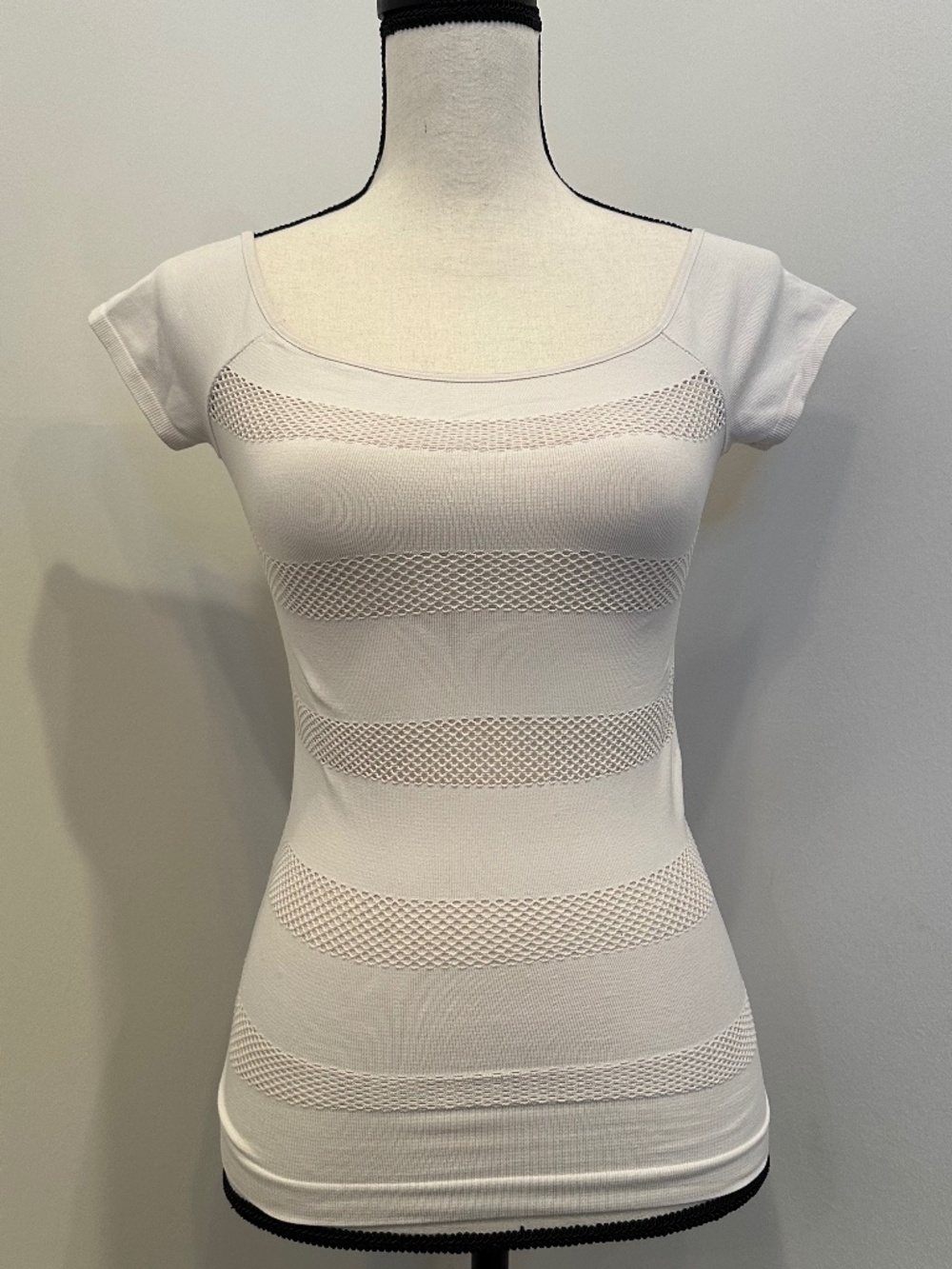 Bebe white stretch top